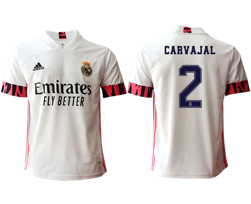 Men 2020-2021 club Real Madrid home aaa version #2 white Soccer Jerseys->real madrid jersey->Soccer Club Jersey